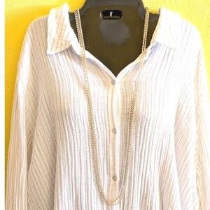 MCM 1950s Gold Tone Double Curb Chain Necklace Japan JHook Long Length Statement